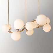 Marley Curve Globe Chandelier, Modern Creative Dinning Lamp