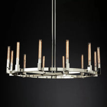 Load image into Gallery viewer, Cannele Linear Candlestick Round Chandelier Light 60&quot;