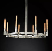 Cannele Linear Candlestick Round Chandelier Light 48