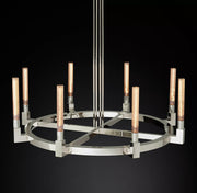 Cannele Linear Candlestick Round Chandelier Light 48