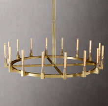 Load image into Gallery viewer, Cannele Linear Candlestick Round Chandelier Light 72&quot;