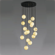 Yanna Long chandelier for Duplex staircase light lucite