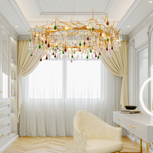 Load image into Gallery viewer, Louise Colorful Crystal Raindrop Branch Chandelier