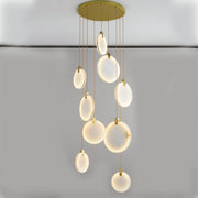 Queenie Marble Disc Round Chandelier For Loft