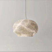 Samaneh Alabaster Dome Pendant Lighting Fixture, Dining Pendant Light