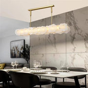 Modern August Marble Linear Chandelier