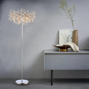 North Modern Crystal Gold Standing Floor Lamp for Kitchen Living Room