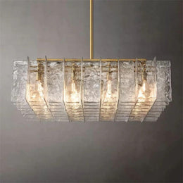 Lattice Square Glass Chandelier 48
