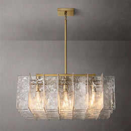 Lattice Square Glass Chandelier 36