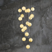Yanna Long chandelier for Duplex staircase light lucite