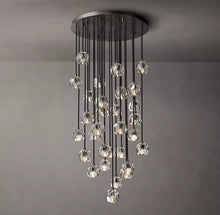 Load image into Gallery viewer, Luxury Boule De Cristal Clear Glass Ball Round Cluster Chandelier Light 30&quot;
