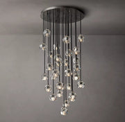 Boule De Cristal Clear Glass Ball Round Cluster Chandelier Light 30