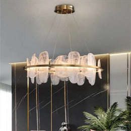 Lucas Kitchen Crystal Glass Round Chandelier