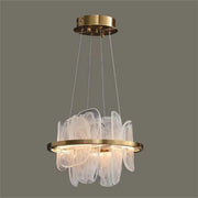 Lucas Kitchen Crystal Glass Round Chandelier