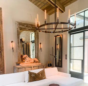 Cannele Linear Candlestick Round Chandelier Light 72