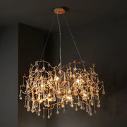 Modern Branch Chandelier Light With Crystal Dew Drop (Gold Inside)
