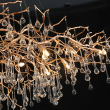 Load image into Gallery viewer, Brass Gold Branch Chandelier Light For Dining Room