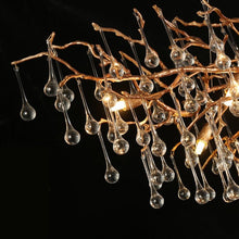 Load image into Gallery viewer, Brass Gold Branch Chandelier Light For Dining Room