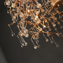 Load image into Gallery viewer, Modern Branch Chandelier Light With Crystal Dew Drop (Gold Inside)
