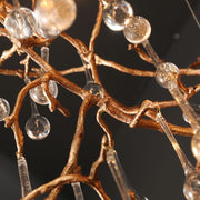 Modern Branch Chandelier Light With Crystal Dew Drop (Gold Inside)