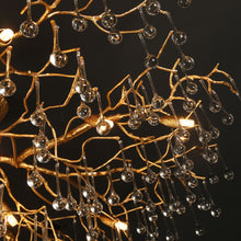 Load image into Gallery viewer, Modern Branch Ceiling Light with Clear Crystal Dew Drop