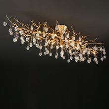 Load image into Gallery viewer, Modern Branch Ellipse Ceiling Light with Clear Crystal Flower Drop