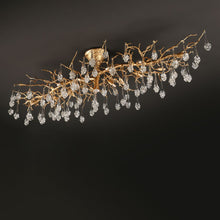 Load image into Gallery viewer, Modern Branch Ellipse Ceiling Light with Clear Crystal Flower Drop

