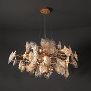Glass Leaves Modern Branch Chandelier Light D39.3