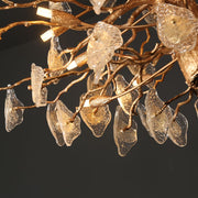 Glass Leaves Modern Branch Chandelier Light D39.3