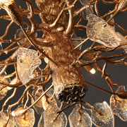 Glass Leaves Modern Branch Chandelier Light D39.3
