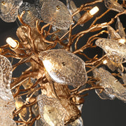 Glass Leaves Modern Branch Chandelier Light D39.3