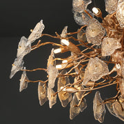 Glass Leaves Modern Branch Chandelier Light D39.3
