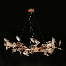 Load image into Gallery viewer, Modern Glass Leaves Branch Long Chandelier Light
