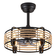 Maeve modern crystal 6-Speed Ceiling Fan Light Led Natural Wind, 30W, E12 x4 for living room