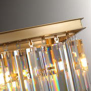 1920s Odeon 2 Tiers Crystal Linear Chandelier