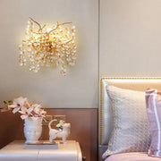 North Modern Crystal Gold Wall Sconces