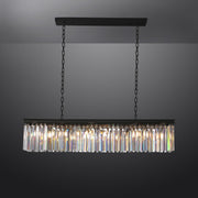 1920s Odeon Crystal Island Linear Chandelier Black 39