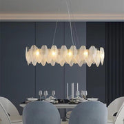 Gilbert Feather rectangular Chandelier, Luxury Chandelier Bedroom