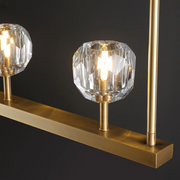 Boule De Cristal Clear Glass Minimalist Linear Chandelier Light 48