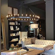 Filament Vintage Round chandelier 26