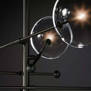 Sierra Glass Globe Modern Six-Arm Chandelier 55