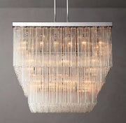 Cielo Glass Tube Square Chandelier 45