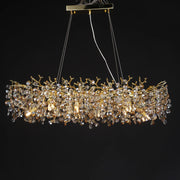 North Rectangular Branch Chandelier Crystal for Dinning