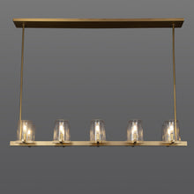 Load image into Gallery viewer, Cielle Island Linear Chandelier Clear Glass for Kitchen

