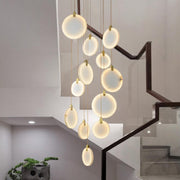 Queenie Marble Disc Round Chandelier For Loft