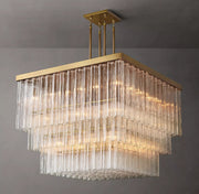 Cielo Glass Tube Square Chandelier 45