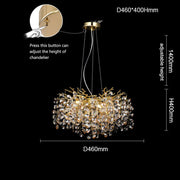 North Hotel Crystal Chandelier Modern Home Pendant Light