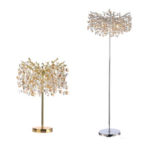 Load image into Gallery viewer, North Modern Crystal Gold Standing Floor Lamp for Kitchen Living Room
