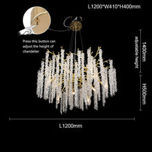 Load image into Gallery viewer, Neve Metal Lighting Living Room Branch Chandelier Glass Lamp
