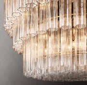 Cielo Glass Tube 3-Tier Round Chandelier 36